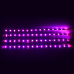 Purple 5PCS 12V 12″ 15SMD Flexible LED Strip Light Waterproof For Car Truck Boat