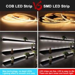 Super Thin 5mm COB LED Strip 12V 24V Flexible Dimmable LED Tape For Home Room