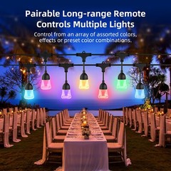 5 Pack LED Smart Wifi LED Outdoor Strings Light Dimmable 60 Bulbs 7W LOT (5) 94′