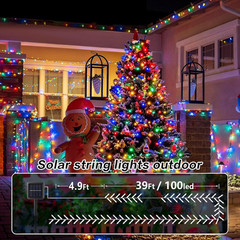 6-Pack Solar String Lights, 600 LED Extra-Long 236Ft Solar Christmas Lights Outd