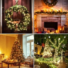 66FT 200 LED Christmas Mini Lights End 66FT 200LED Warm White Glass Green Wire