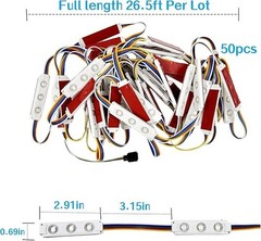 50PCS 25FT RGBW LED Module Light 5050 SMD Waterproof for Storefront Window Signs