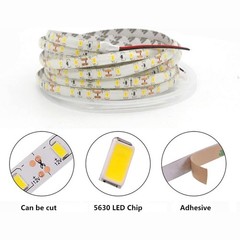 5M 5630 300LEDs Super Bright LED Strip Lights Flexible Cuttable Tape Lamp DC12V