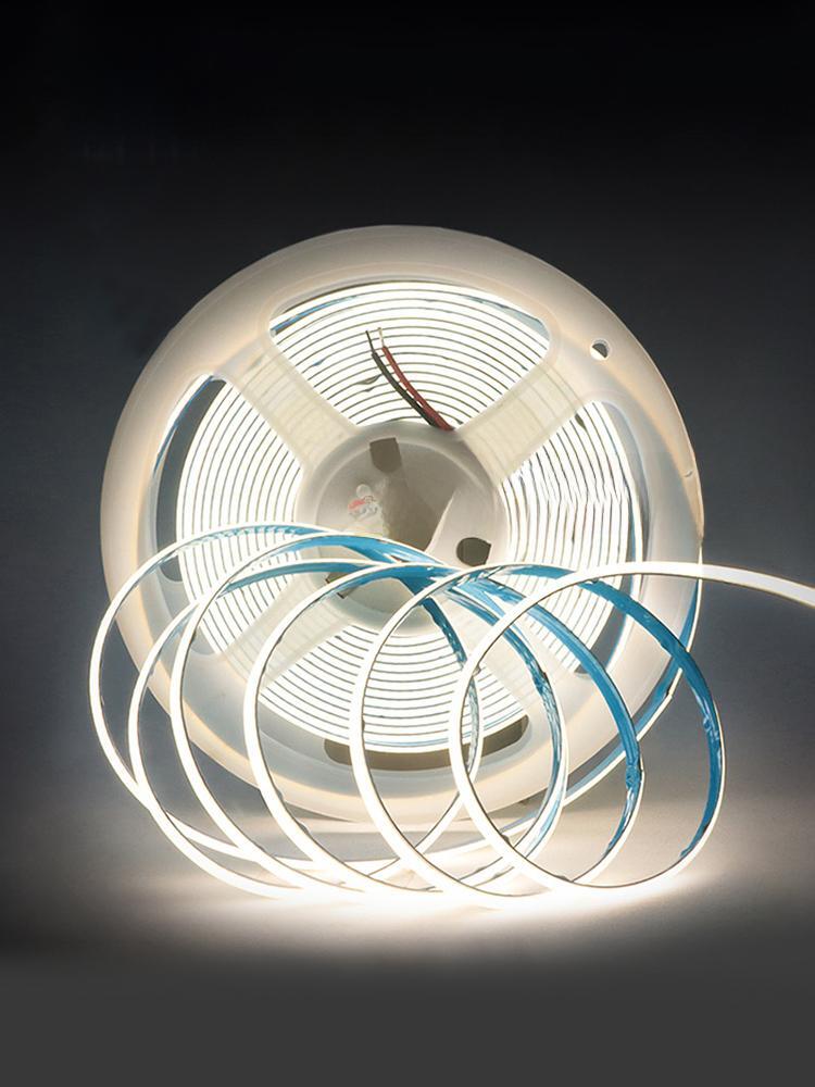 Cob Led Strip Light Flexible Tape Bookshelf Staircase Bedroom Christmas Festival