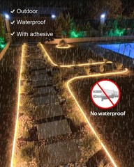 Aclorol 100′ 120V COB Outdoor LED Strip Lights Waterproof IP68 AC 110V High Volt