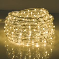1/2″ Warm White LED Rope 150ft Flexible Christmas Outdoor Lighting Regular/Mode