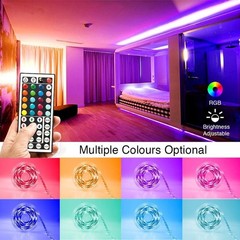 16.4ft Color Changing LED Strip Lights Kit – 44 Keys Remote, Modern Ambiance