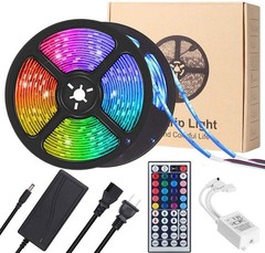 16ft LED Strip Light Music Sync Bluetooth 5050 RGB Room Light w/ Remote New