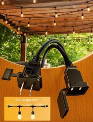 25FT Outdoor String Lights Waterproof S14 LED Bulbs Dimmable Patio Decor