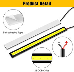 12PCS 12V LED Interior Light Bar, Waterproof 28 Leds COB Strip Light