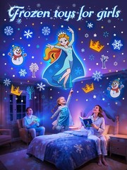 Frozen Toys, 15 Music+16 Films+315 Colors Night Light for Kids, 360°+Remote