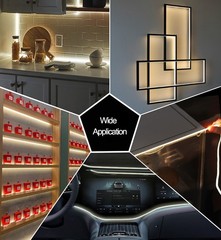 2mm Super Thin COB LED Strip Light Colored Light Strip For Room Car Backlight