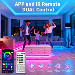 Lctkjtp Led Strip Lightsrgb Music Sync Color Changing Led Lights Smart App