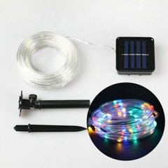 100/200 LED Solar Rope Tube String Fairy Lights Strip Waterproof Outdoor Garden