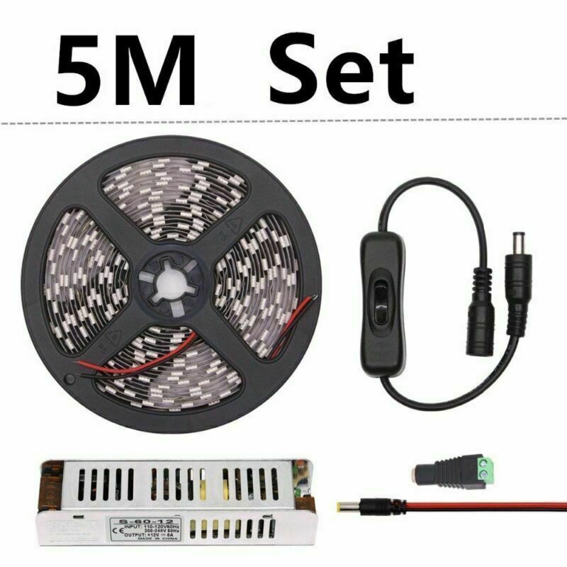 LED Grow Lights DC12V Waterproof Plant Growing LED Strip Light with Power Switch