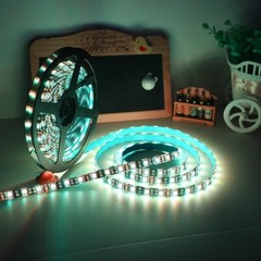 5M RGB LED Strip Light Waterproof Black PCB 5050 SMD Tape Rope String Light 12V