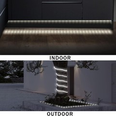 300’ Cool LED Daylight ONE-PIECE String Light, 8 mode INTERTEK 5015236, OUTDOOR