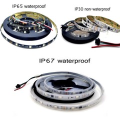 WS2811 12V RGB full color 5050 LED Strip Light +RF controller + LED Power kit