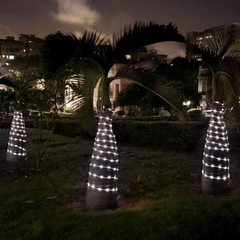 Cuerda de luces con enchufe y tubo pequeño, tamaño lápiz de 6 mm, 100 luces LED