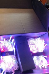 Twinkly Icicle Lights 190 Multicolor RGB LED App-Controlled Holiday Lights Open
