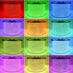 AC 110V 220V RGB 5050 LED Strip Light Flexible Waterproof LED Rope Light 10M 15M