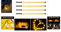 Flexible Amber LED Strip Lights for Cars, Motorcycles & Golf Carts – Pack of 4