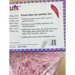 VTG Primal Lite Poodle String Lights Pink 1995 Retro Kitsch 14 ft Deadstock NOS