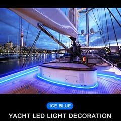 12V 16.4 FT 300SMD Flexible Blue LED Strip Light Waterproof For Car Truck Boat