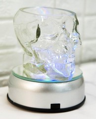 Ebros Rotating Colorful 7 LED Light Mirror Display Base for Crystal Acrylic Art