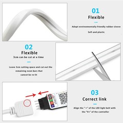 USB RGB Neon LED Strip WiFi Tuya Smart Life Alexa Game Room Light 5V