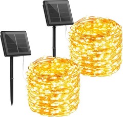 Elegant 33Ft Solar Fairy String Lights with 8 Modes – Waterproof & Energy Saving