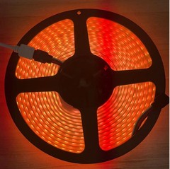 16.4Ft 5050 RGB 600LEDs IP68 Waterproof LED Strip Light Boat Car Underwater 12V