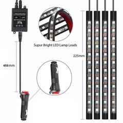Car RGB 48 LED Light Strip Interior Atmosphere Neon Lamp Remote Control for Car