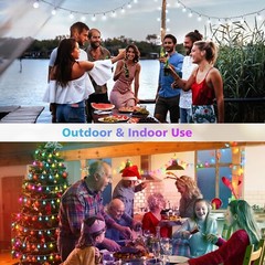100 LEDs Battery Operated String Lights Globe Fairy Lights Tent Camping Garden