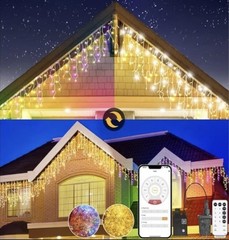 Christmas String Lights Outdoor 131Ft/40M 1680 LED 8 Modes App & Remote Control