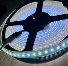 16.4Ft 5050 RGB 600LEDs IP68 Waterproof LED Strip Light Boat Car Underwater 12V