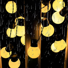 5/7/12M LED Globe Solar Fairy String Lights Bulb Christmas Garland Street Weddin