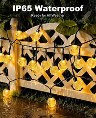 2 Pack Solar String Lights Outdoor Waterproof, Total 98 FT 100 LED Solar Powered