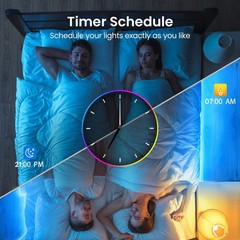 TJOY 100ft Smart Led Strip Lights for Bedroom, Work with Alexa, RGB Color Cha…