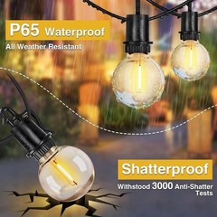 Energy Saving LED String Lights Outdoor Waterproof Warm White 30 Sockets New