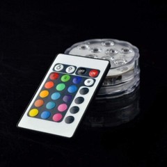 RGB Remote Controlled Submersible 10LED Light Color Changing Battery Operated