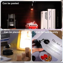 12 Pcs Battery Operated Spotlights Indoor LED Spot Display, Black