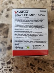 New Satco S11335 LED 6.5W MR16 Light Bulb Soft white 3000k 25/12v gu5.3 base