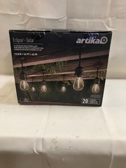Artika Eclipse Solar LED String Lights 20 Bulbs Outdoor Patio Lights