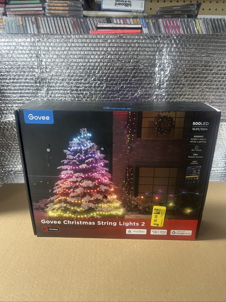 Govee Christmas String Lights 2 Holiday 500 LED 164ft App Controlled