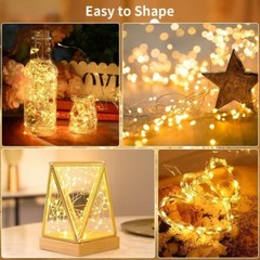Battery Operated 50 LED Fairy String Lights with Remote – Elegant Indoor/Outdoor
