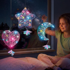 3D String Art Kit for Kids, Light up String Light Toy with 30 Multi-Colored LED