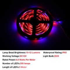 16.4Ft LED Strip Lights, Smart Light IR Remote Control, RGB LED 1 ROLL