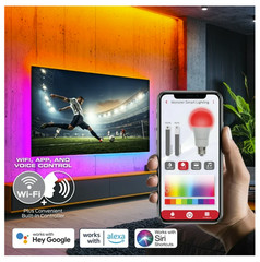 Monster Smart Lighting Indoor LED Light Strip, RGBIC Multicolor Flow LED Lights