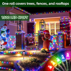 1500 LED 470FT Christmas Lights Outdoor,12 Lighting Modes Christmas String Light